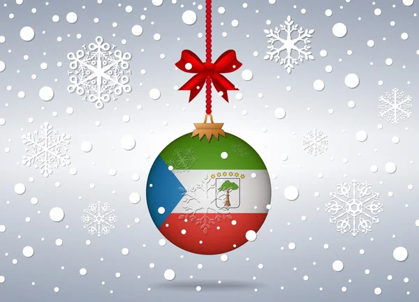 Christmas background equatorial guinea — 图库矢量图片