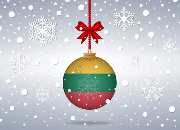 Christmas background lithuania — 图库矢量图片