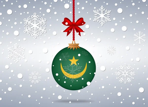 Christmas background mauritania — 图库矢量图片