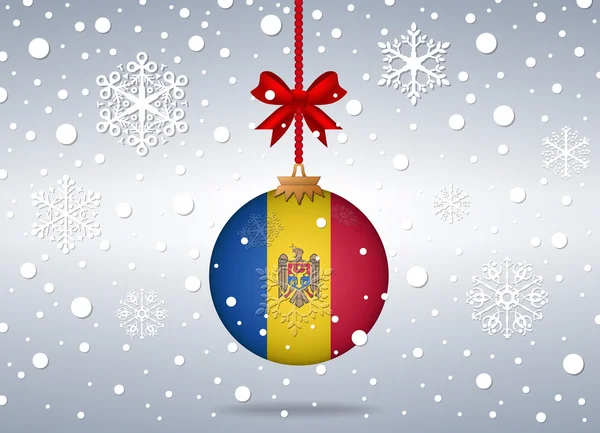 Christmas background moldova — Stok Vektör