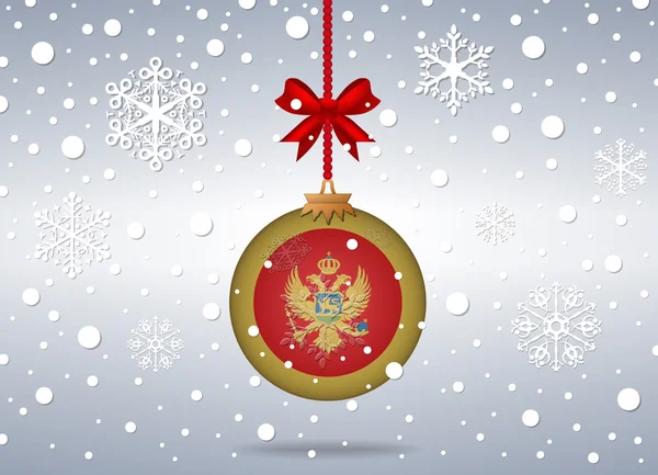 Christmas background montenegro — ストックベクタ