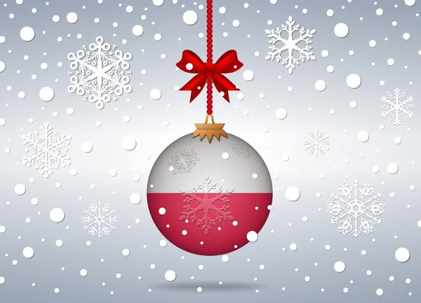 Christmas background poland — Stock Vector