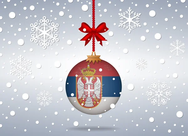 Christmas background serbia — ストックベクタ