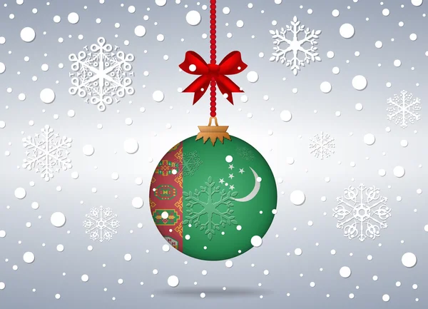 Christmas background turkmenistan — Stock vektor