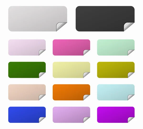 Set rectangles colored labels — Διανυσματικό Αρχείο