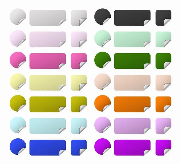 Establecer etiquetas formas y colores — Archivo Imágenes Vectoriales