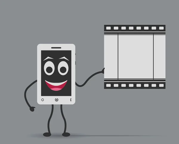 Grabación de vídeo del teléfono móvil — Vector de stock