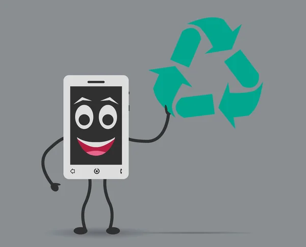 Mobile recycling — Stok Vektör