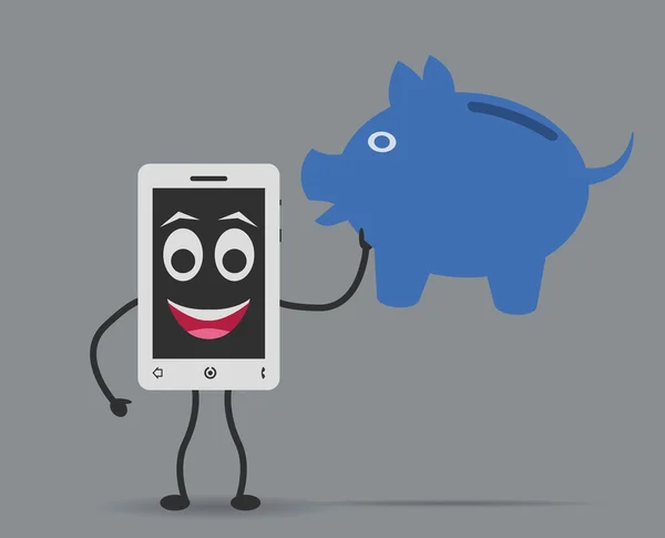 Mobile savings — Stok Vektör
