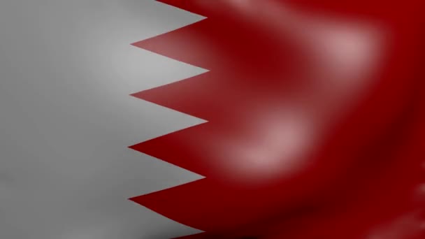 Bahrein (Bahrain) sterke wind vlag — Stockvideo