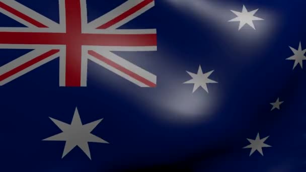 Australie fort drapeau du vent — Video