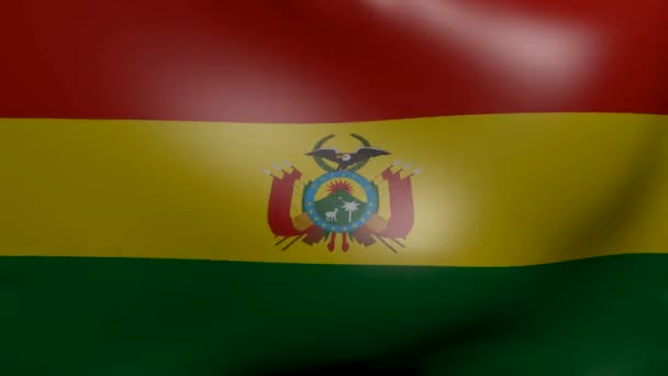 Bolivia bandiera forte vento — Video Stock