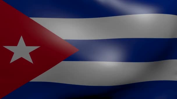 Cuba strong wind flag — Stock Video