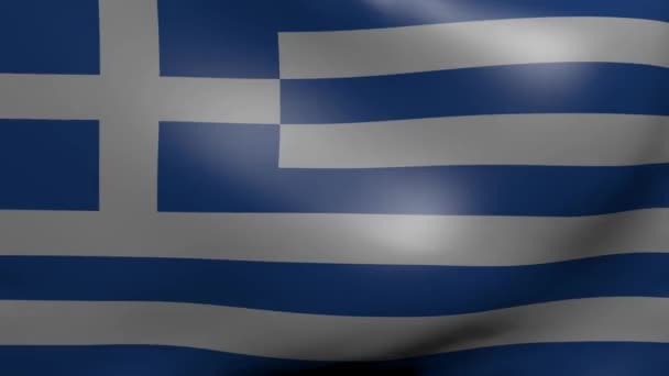 Ελλάδα ισχυρό άνεμο σημαία — Αρχείο Βίντεο