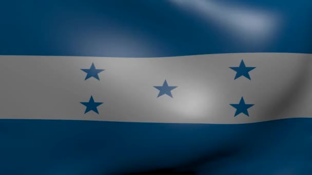 Honduras fuerte bandera del viento — Vídeos de Stock