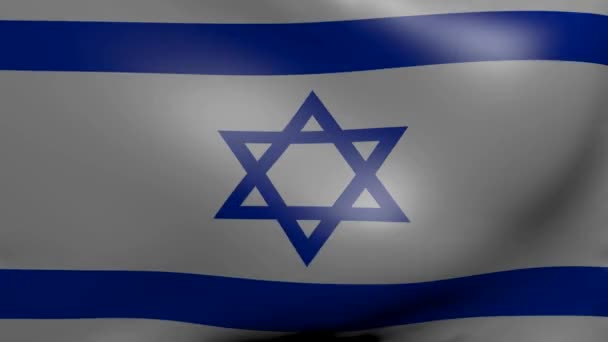 Israel forte bandeira do vento — Vídeo de Stock