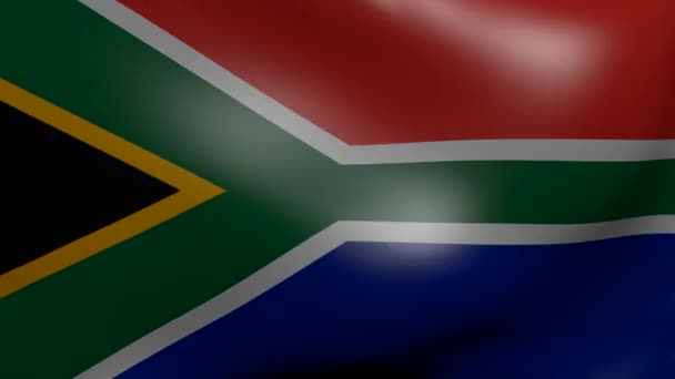 Afrique du Sud fort drapeau de vent — Video