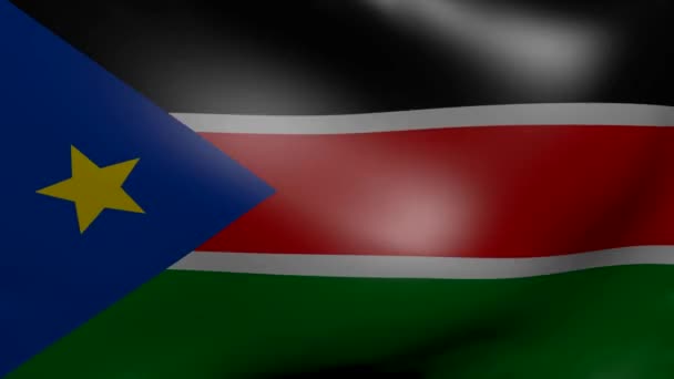 Sur sudan fuerte bandera del viento — Vídeos de Stock