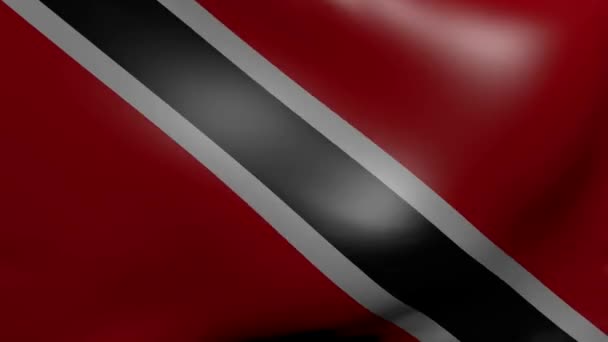 Trinidad och tobago stark vind flagga — Stockvideo