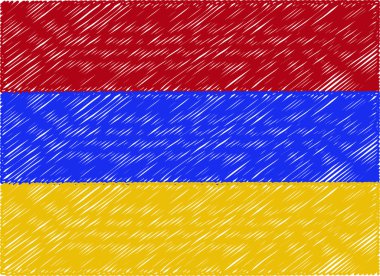 armenia flag embroidered zigzag