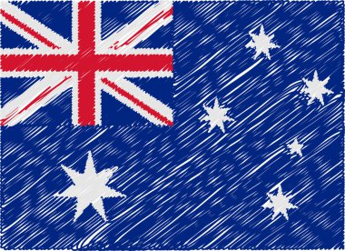 australia flag embroidered zigzag