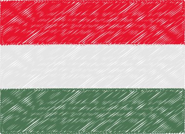hungary flag embroidered zigzag