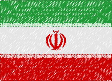 iran flag embroidered zigzag