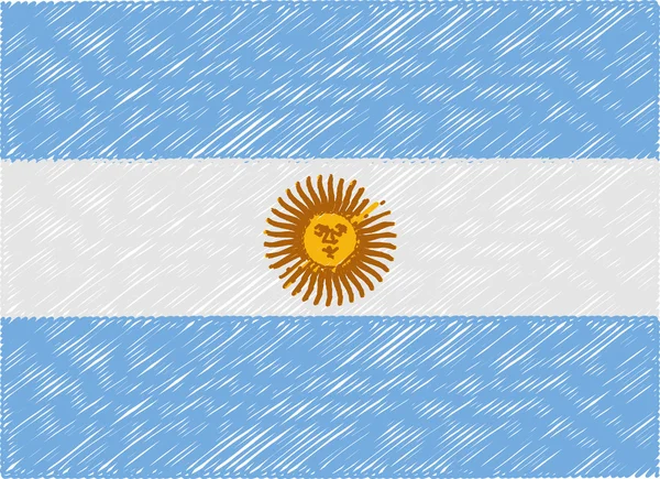 argentina flag embroidered zigzag