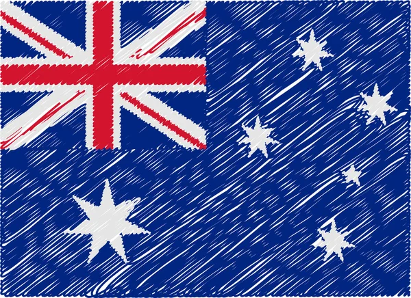 Drapeau australien zigzag brodé — Image vectorielle