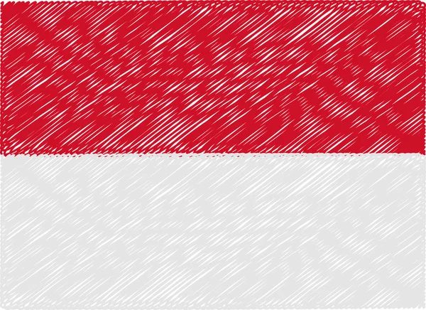 Indonesia flag embroidered zigzag — Stok Vektör