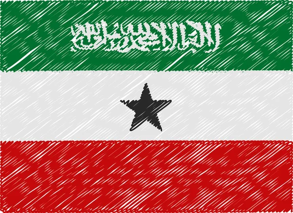 Somaliland flag embroidered zigzag — Stock vektor