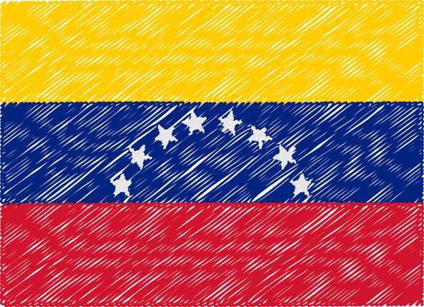 Venezuela flag embroidered zigzag — 图库矢量图片