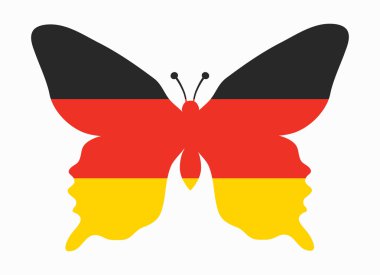 Almanya bayrağı kelebek