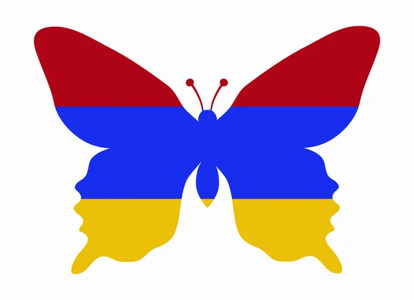 Armenia flag butterfly — Stock Vector