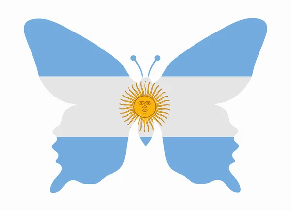 Drapeau argentine papillon — Image vectorielle