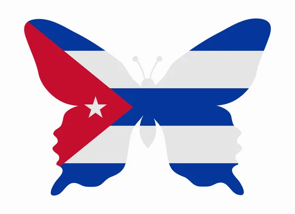 Mariposa bandera de Cuba — Archivo Imágenes Vectoriales