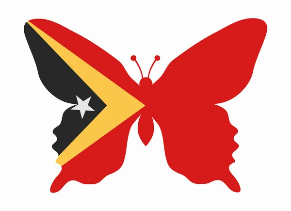 Motyl flaga Timoru Wschodniego — Wektor stockowy