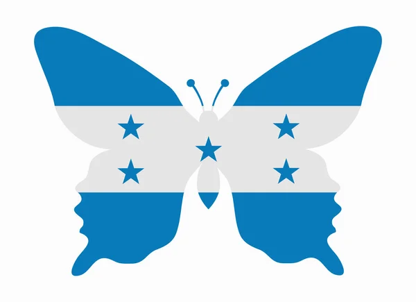 Honduras bandeira borboleta —  Vetores de Stock
