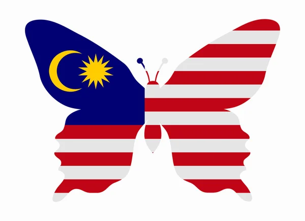 Malasya flag butterfly - Stok Vektor