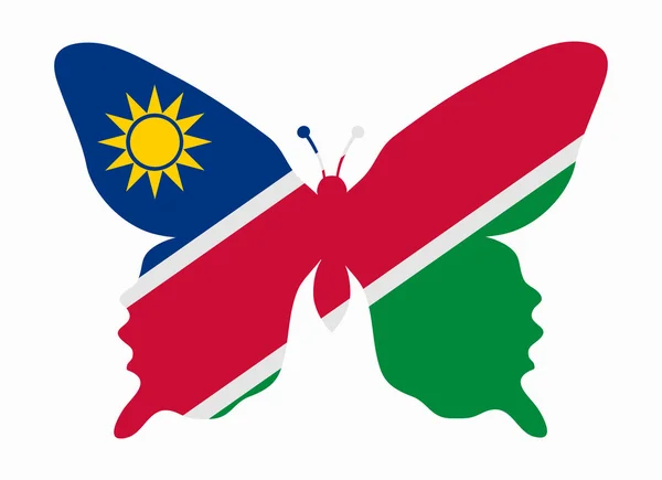 Mariposa bandera namibia — Vector de stock