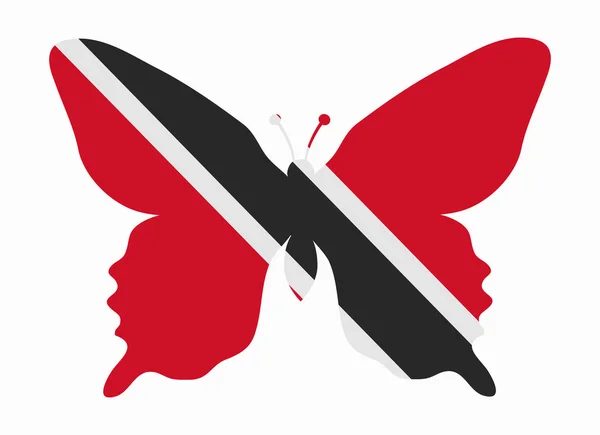 Trinidad bandeira borboleta —  Vetores de Stock