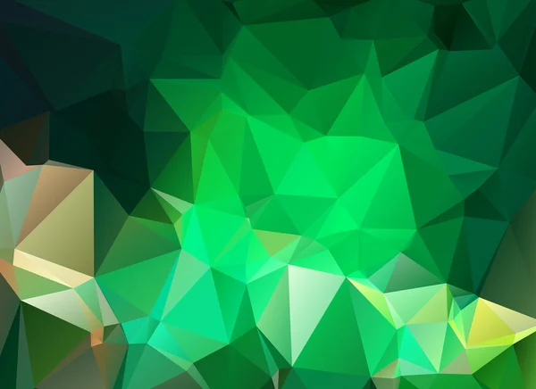 Low-Poly-Licht und dunkelgrüner Hintergrund — Stockvektor