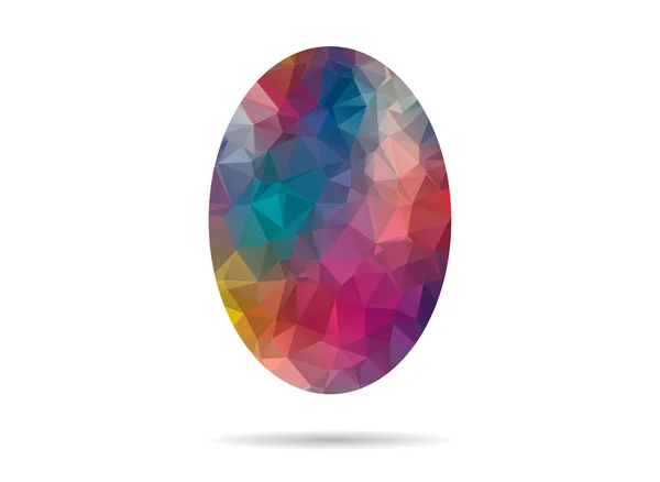 Oeuf de Pâques bas poly coloré — Image vectorielle