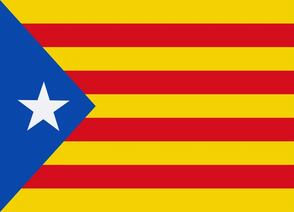 Catalonie drapeau vecteur indépendant — Image vectorielle