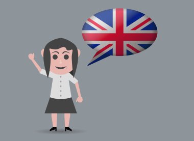 İngilizce konuşan bebek kadın