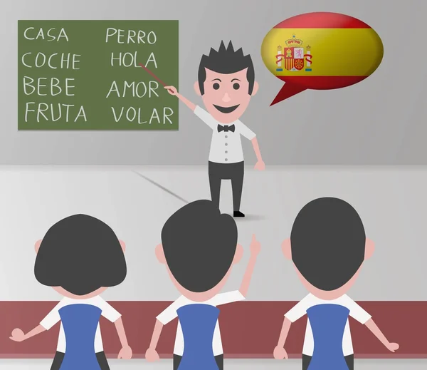 Akadémia spanyol tanár — Stock Vector