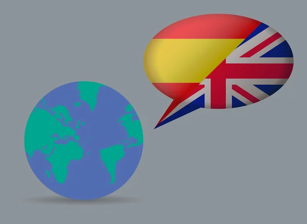 Monde bilingue parlant — Image vectorielle