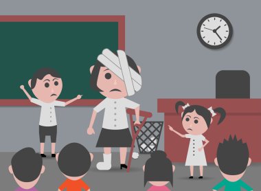 Çocuk öğretmen sınıfta kötü muamele