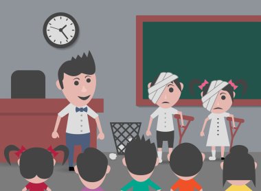 erkek ve kız Profesör kötü muamele