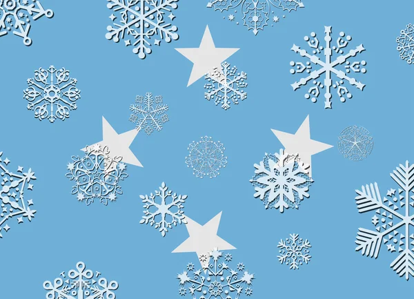 Drapeau micronésie avec flocons de neige — Image vectorielle